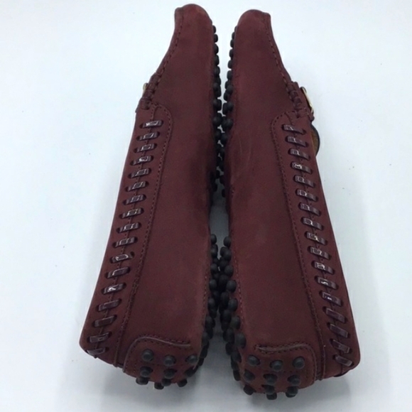 TOD’S Burgundy Suede Driving Loafers Size 36.5 - Picture 11 of 14